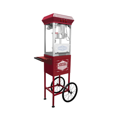 Premium 12-Ounce Movie Theater-Style Popcorn Machine with Cart