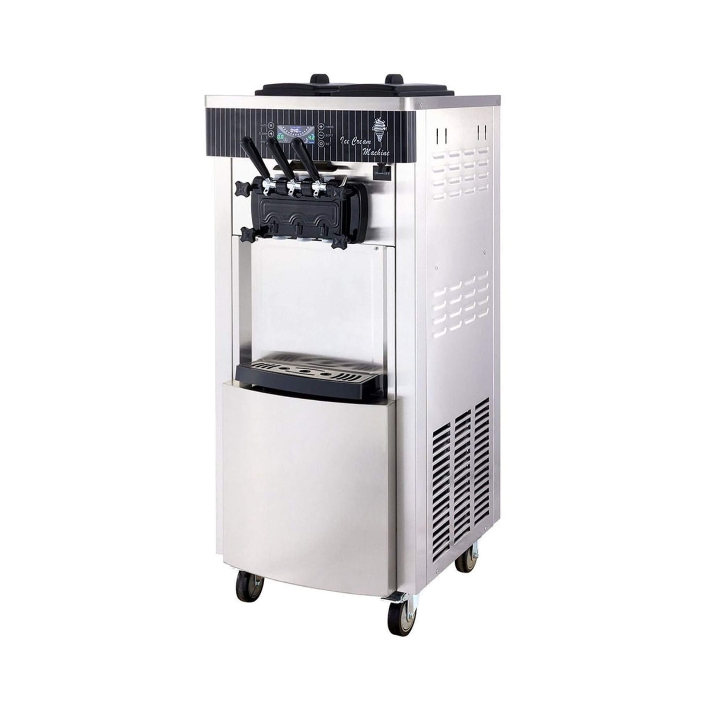 Premium 3-Flavors Commercial Soft Serve Ice Cream Machine Yogurt Maker 20-28 L/H