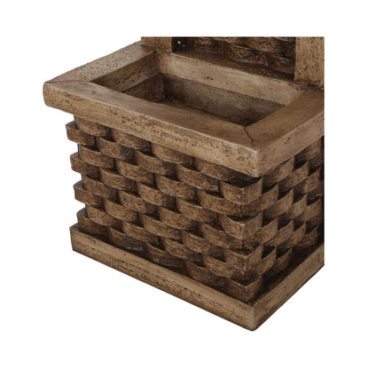 Premium 35-Inch Hand-Crafted Weather-Resistant Waterfall Fountain with LED Lights