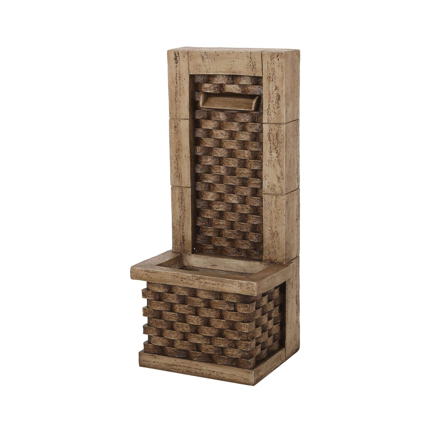 Premium 35-Inch Hand-Crafted Weather-Resistant Waterfall Fountain with LED Lights