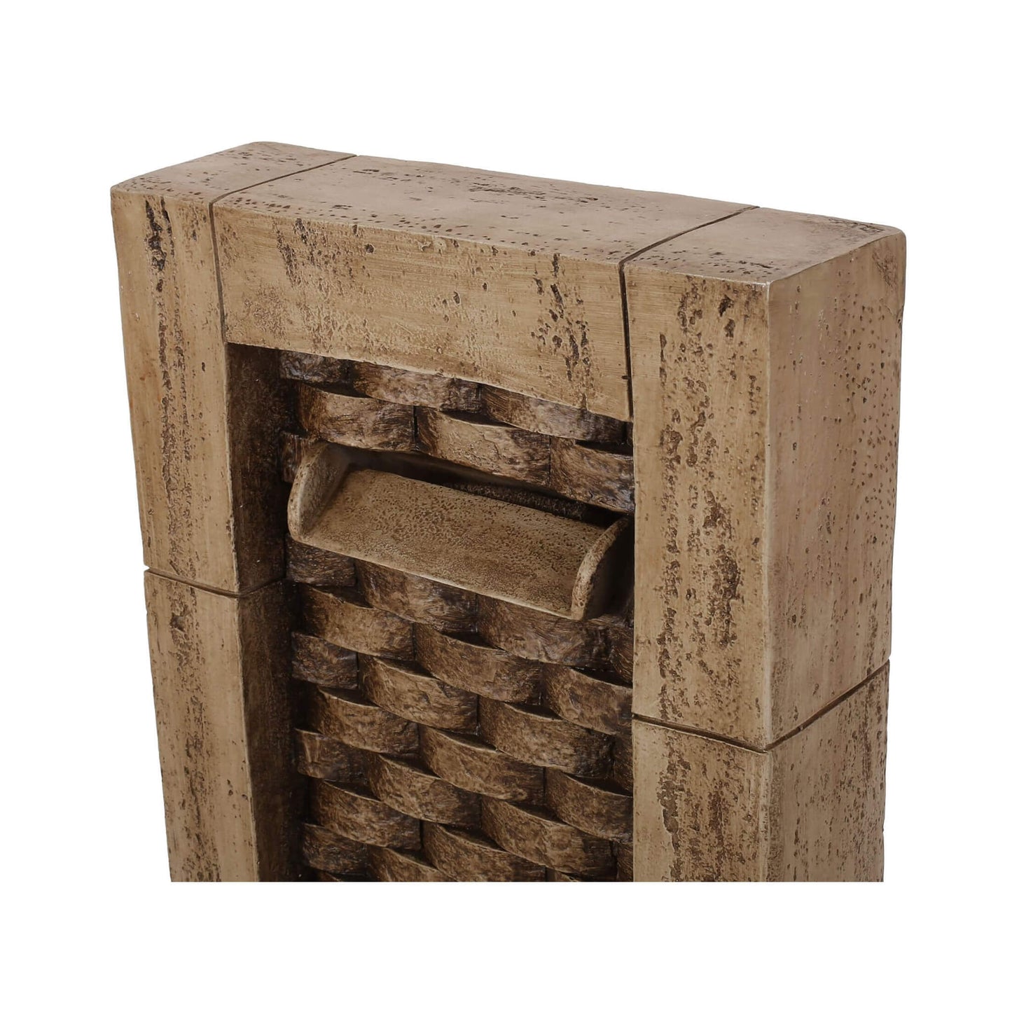 Premium 35-Inch Hand-Crafted Weather-Resistant Waterfall Fountain with LED Lights