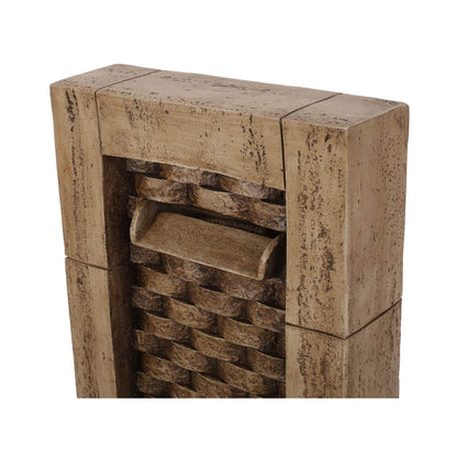 Premium 35-Inch Hand-Crafted Weather-Resistant Waterfall Fountain with LED Lights