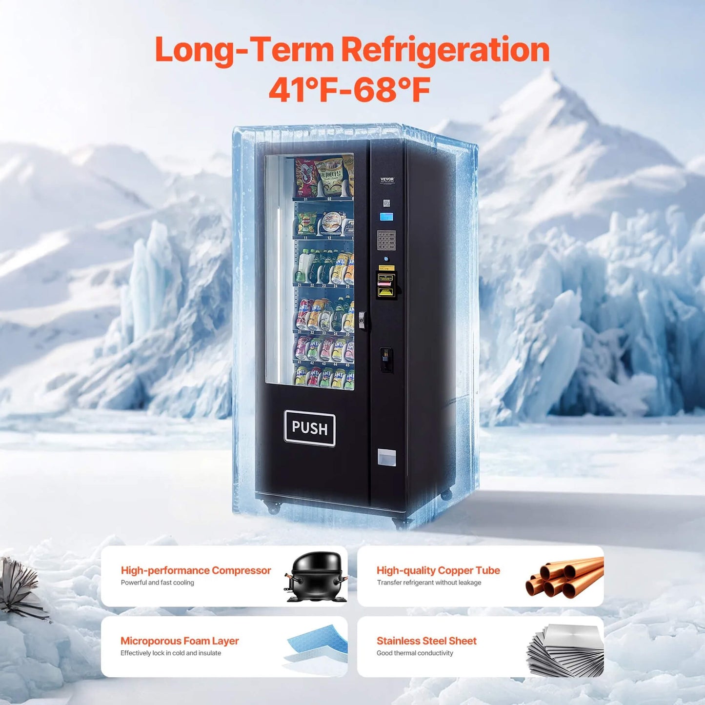 Premium 36-Slot Combo Vending Machine With ICT Bill And Coin Acceptor