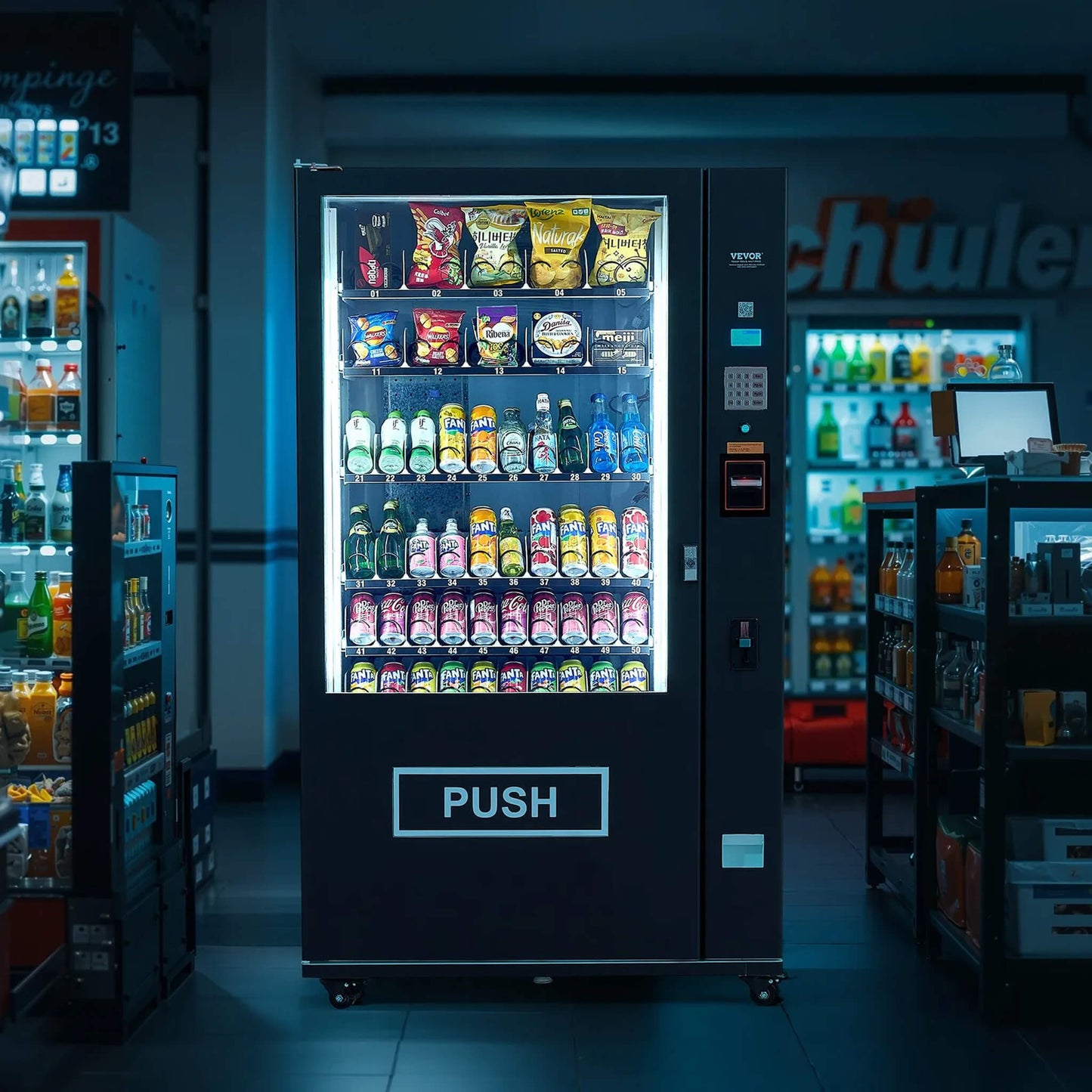 Premium 60-Slot Combo Vending Machine With ICT Bill And Coin Acceptor