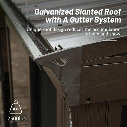 10' x 12' FT Alora Premium Against Wall Mounted Solarium Sunroom With Galvanized Steel Sloping Roof