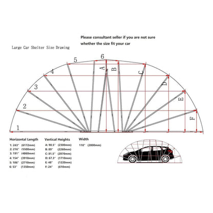 9' x 20' FT Alora Premium All-Weather Retractable Steel Frame Carport Canopy For Cars & SUVs
