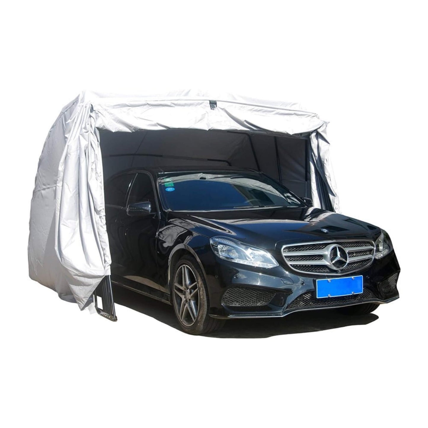 9' x 20' FT Alora Premium All-Weather Retractable Steel Frame Carport Canopy For Cars & SUVs