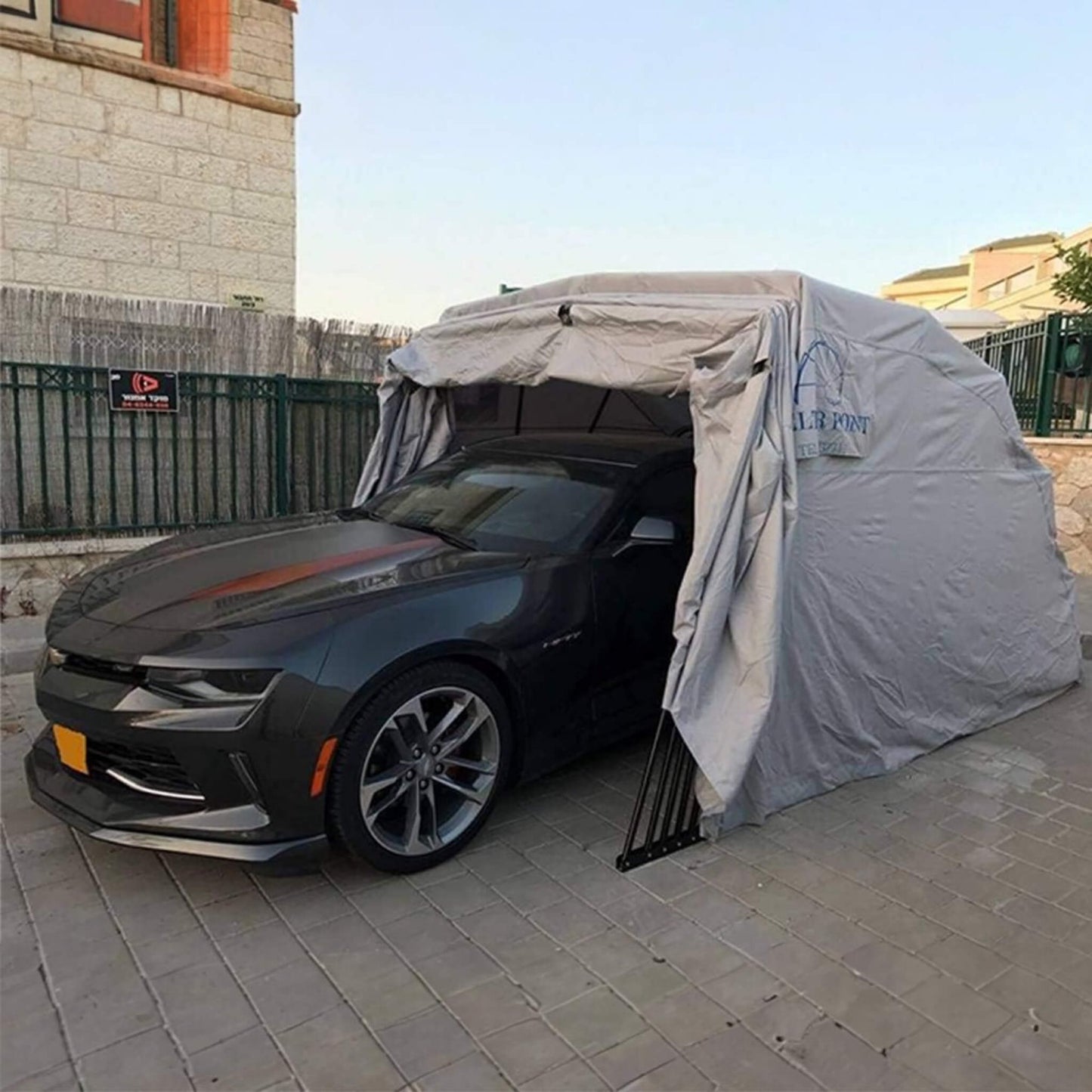9' x 20' FT Alora Premium All-Weather Retractable Steel Frame Carport Canopy For Cars & SUVs