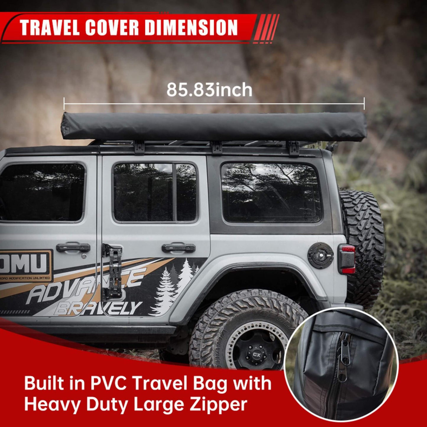 Trailora Premium All-Weather Top Only Multi-Functional 270 Degree Outdoor Awning House Tent