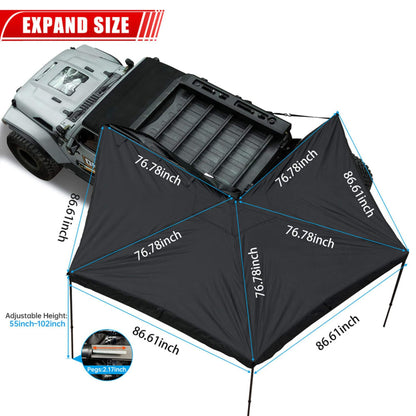 Trailora Premium All-Weather Top Only Multi-Functional 270 Degree Outdoor Awning House Tent