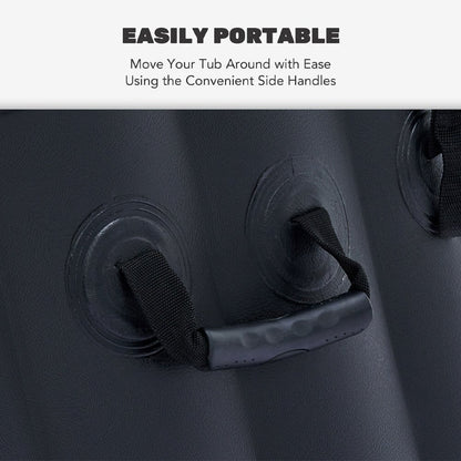 Premium Blow Up 6 Person Sauna Pool Hot Tub with 130 Jets, 7FT