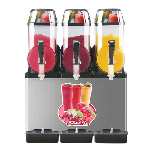 Premium Commercial Stainless Steel Slushy Machine With Triple Tank Advance Cooling 45L