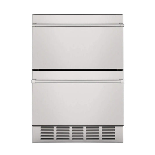 Premium 5.3 Cu.Ft Double Drawer Stainless Steel Built-In Wine Beverage Undercounter Refrigerator