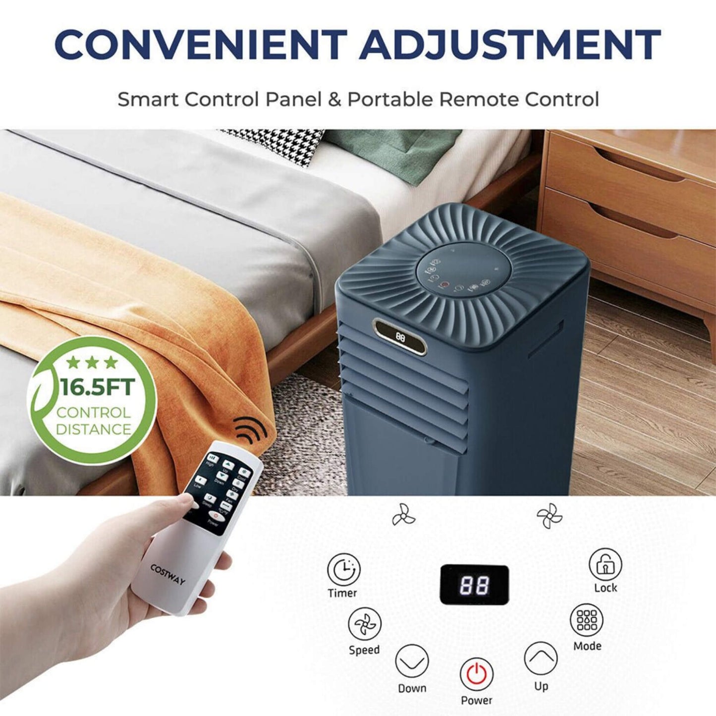 Premium 10K BTU Freestanding AC Unit with Remote Control