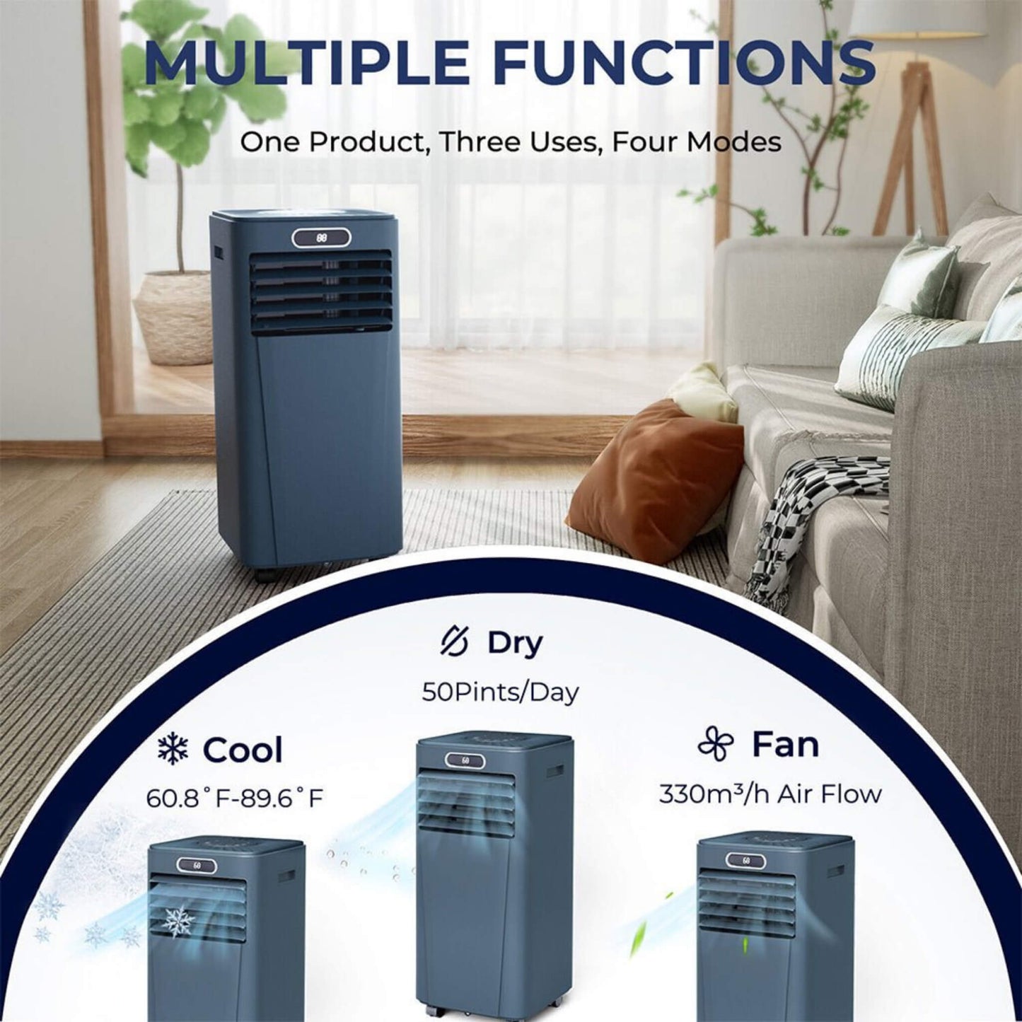 Premium 10K BTU Freestanding AC Unit with Remote Control