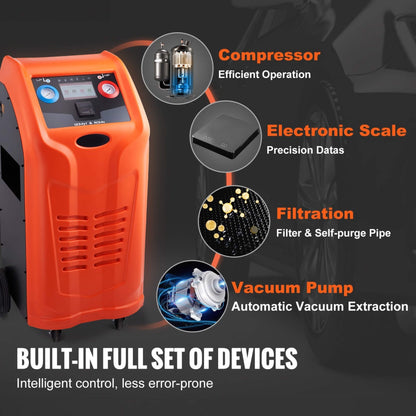 Premium Fully Automatic Dual Cylinder AC Refrigerant Recovery Machine Kit