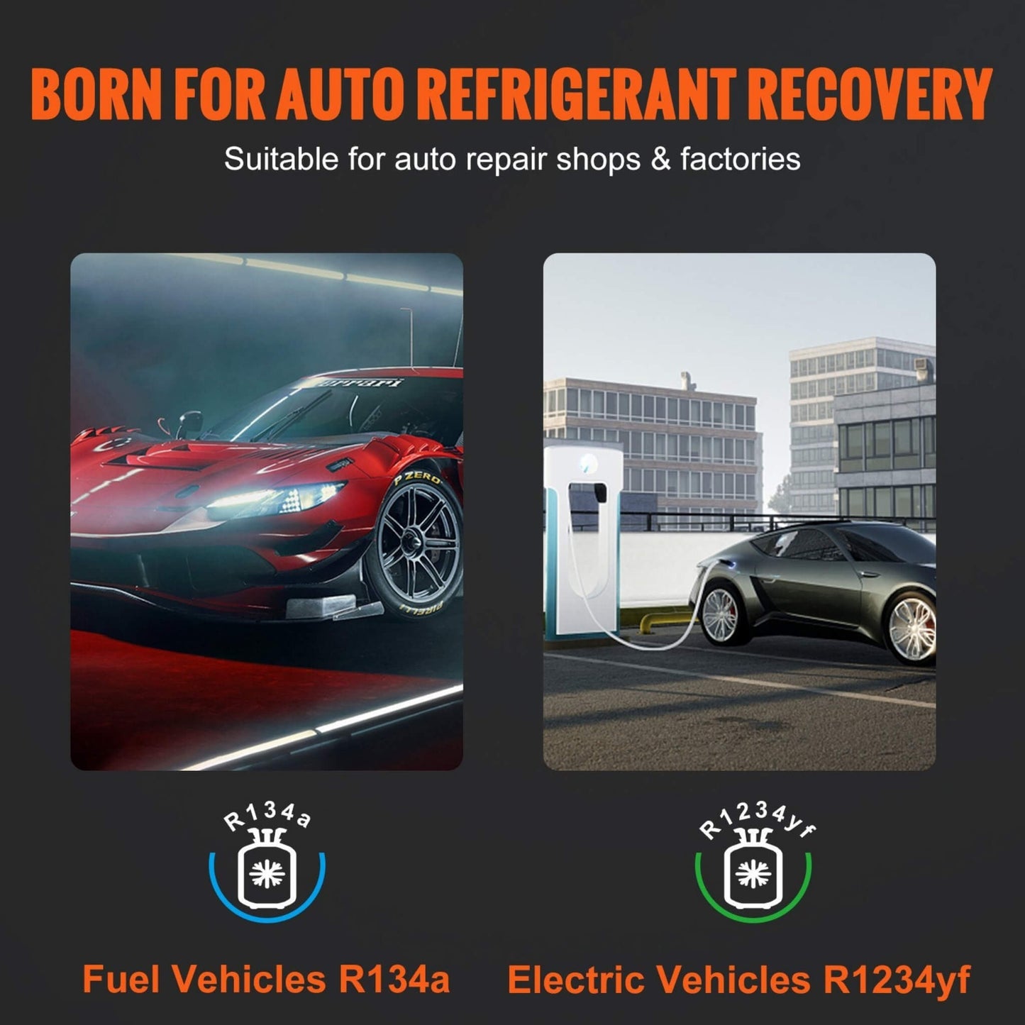 Premium Fully Automatic Dual Cylinder AC Refrigerant Recovery Machine Kit