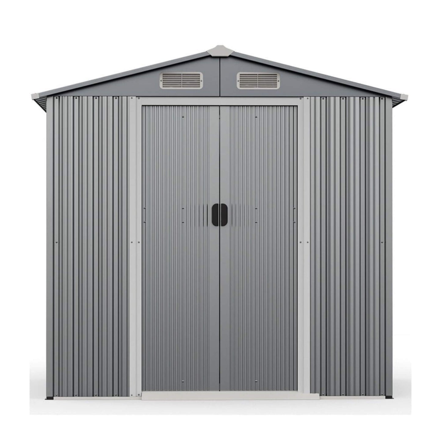 4FT x 6FT Alora Premium Garden Galvanized Steel Storage Shed w/ Lockable Sliding Doors