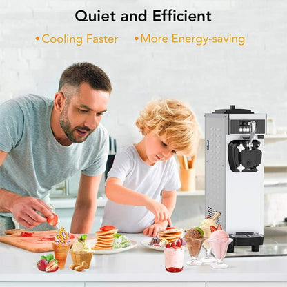 Premium Industrial Single Flavor Soft Serve Ice Cream Maker Machine 1200W