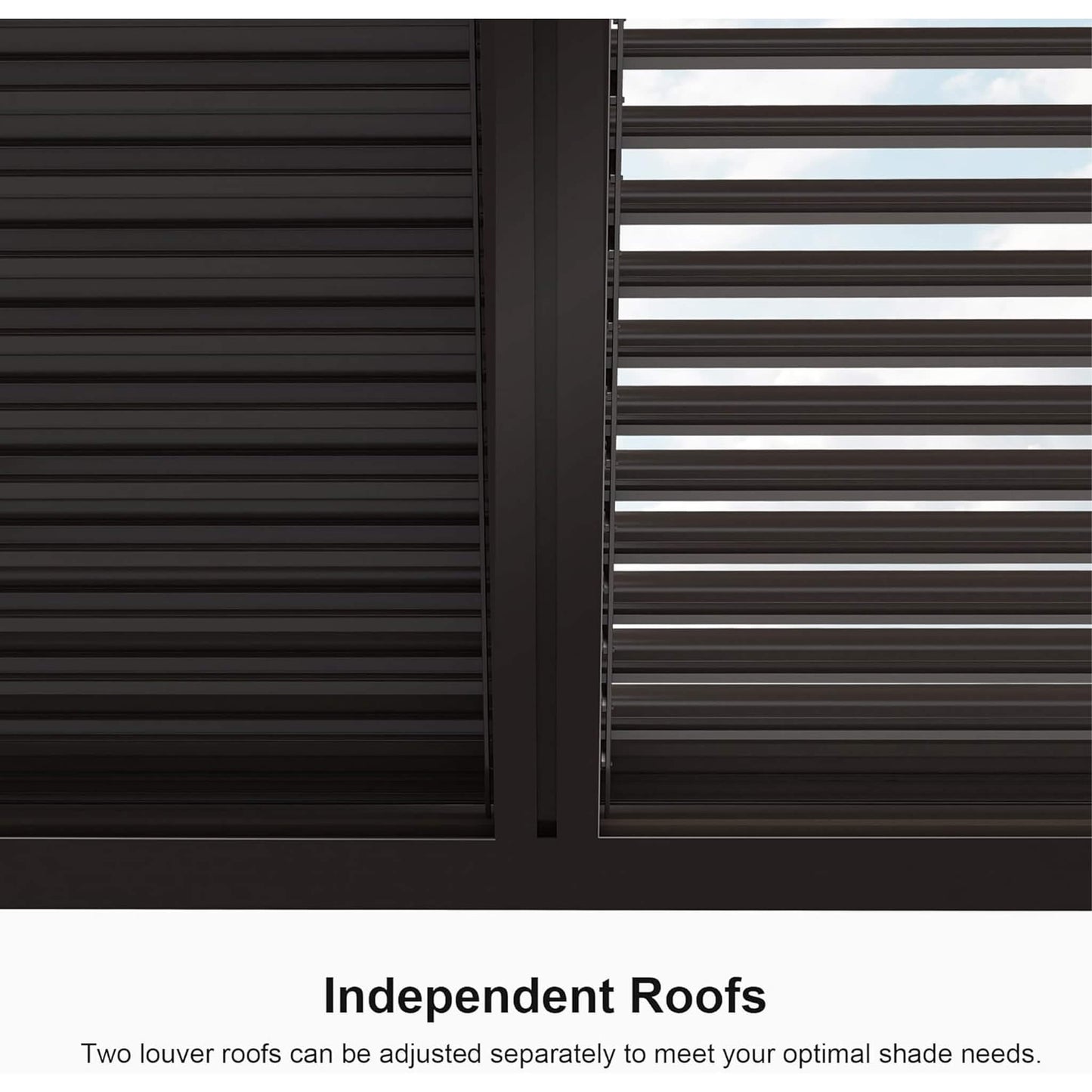 Alora Premium Outdoor Aluminum Louvered Patio Pergola with LED Lights [PERGOLA ONLY]