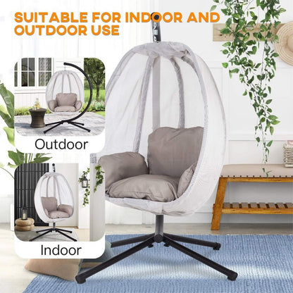 Premium Outdoor Hammock Egg Swing Chair With Stand 70"