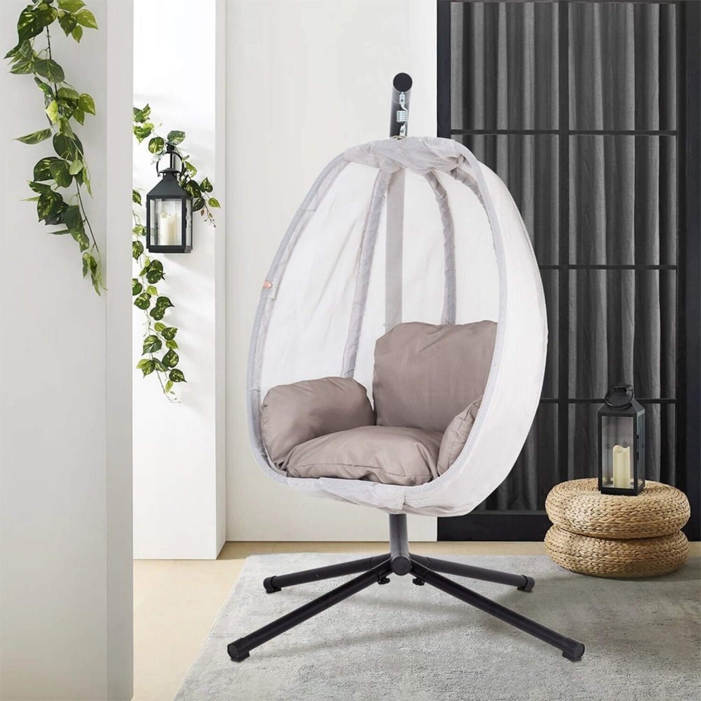 Premium Outdoor Hammock Egg Swing Chair With Stand 70"