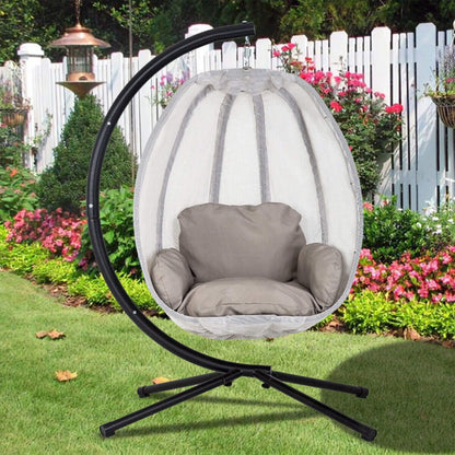 Premium Outdoor Hammock Egg Swing Chair With Stand 70"