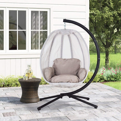 Premium Outdoor Hammock Egg Swing Chair With Stand 70"