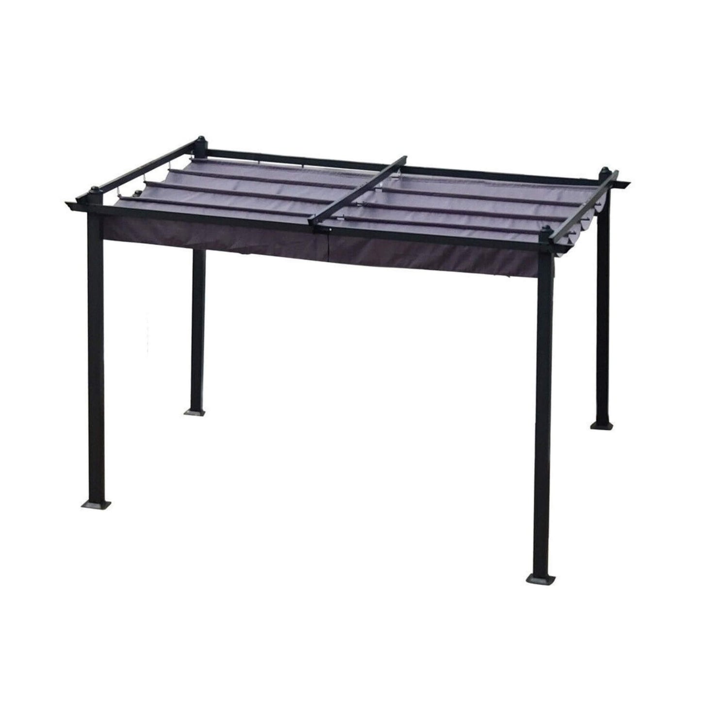 10' x 13' Premium Outdoor Patio Retractable Pergola With Canopy