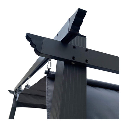 10' x 13' Premium Outdoor Patio Retractable Pergola With Canopy