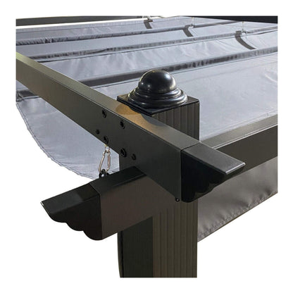 10' x 13' Premium Outdoor Patio Retractable Pergola With Canopy