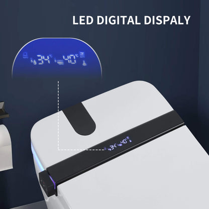 Nuvia Premium Smart Toilet with Bidet Seat LED Display & Night Light