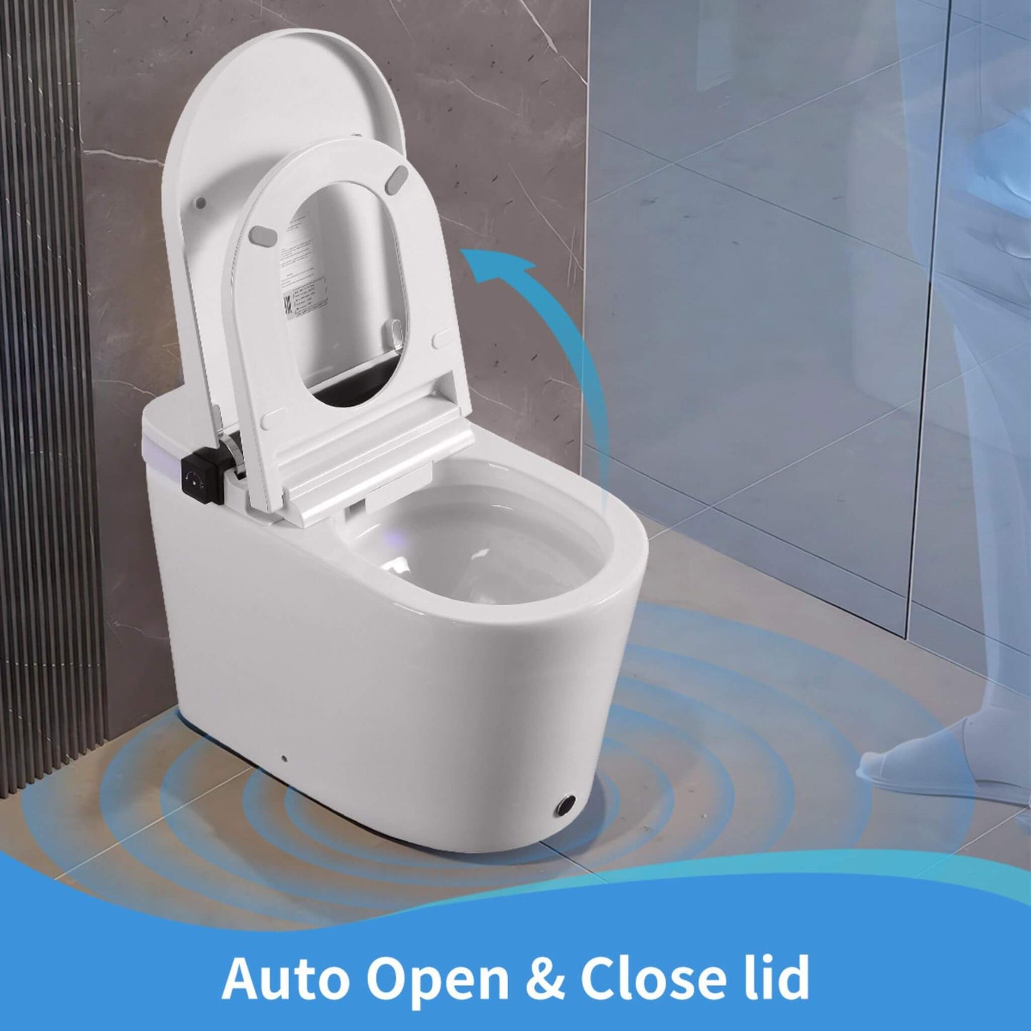 Nuvia Premium Smart Toilet with Bidet Seat LED Display & Night Light