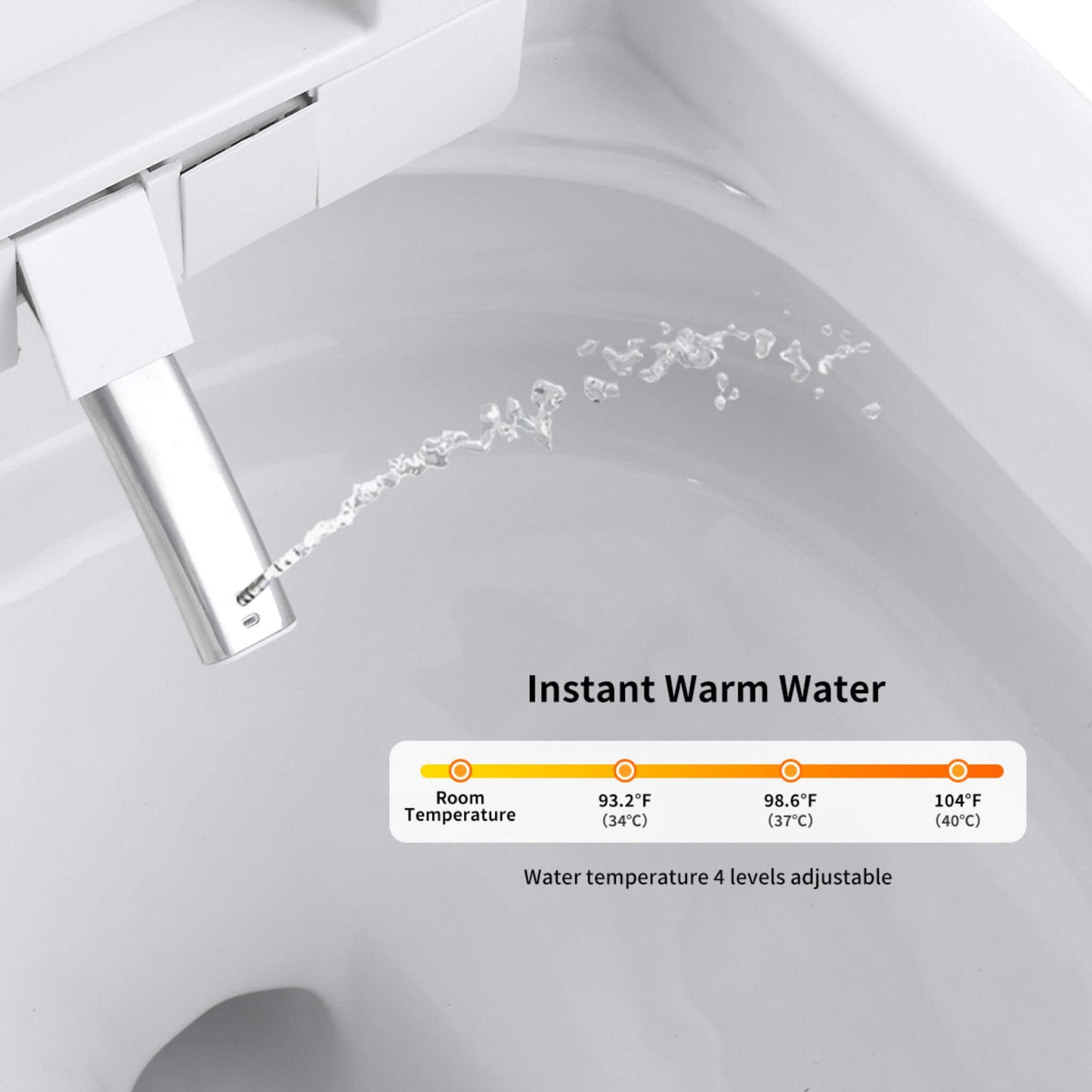 Nuvia Premium Smart Toilet with Bidet Seat LED Display & Night Light