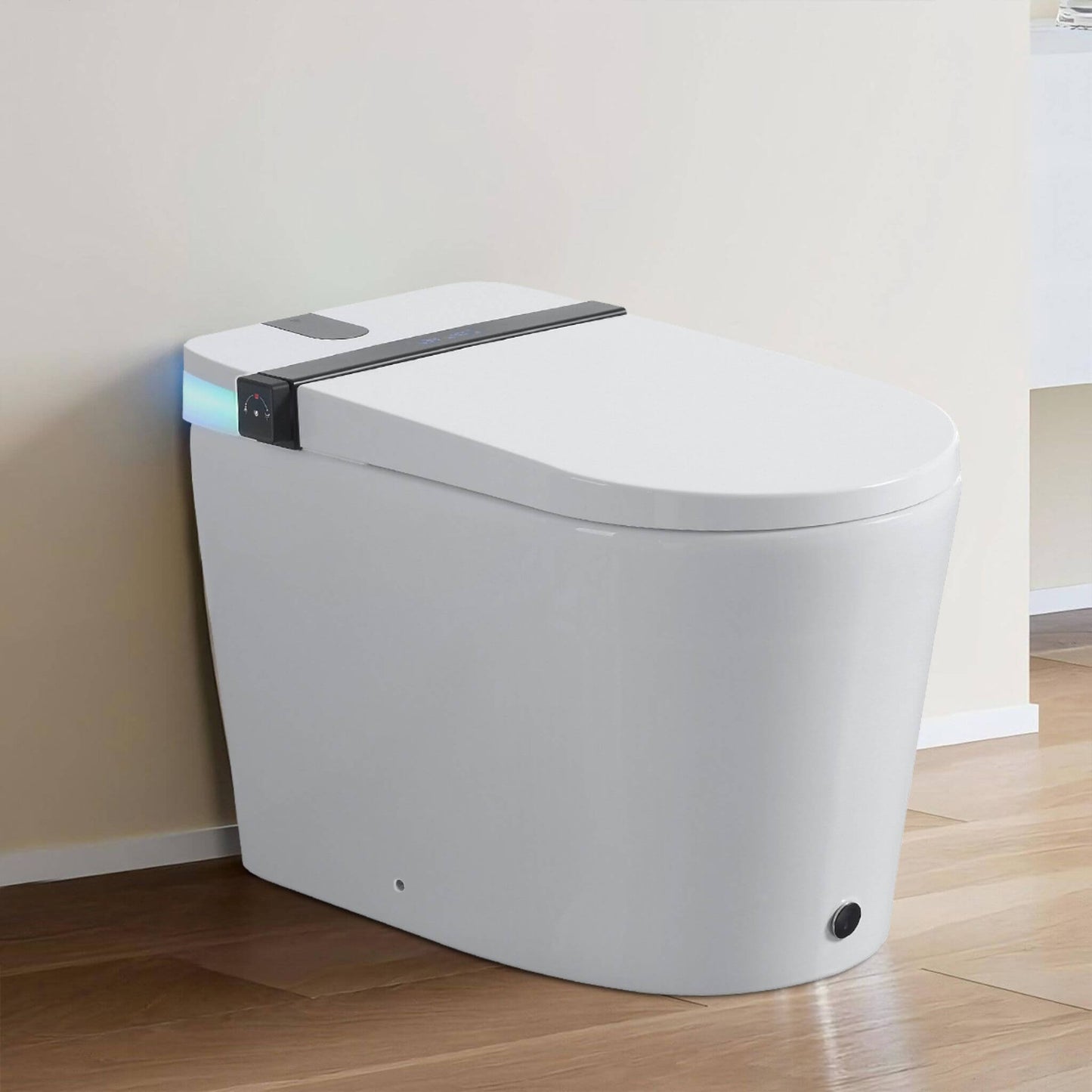 Nuvia Premium Smart Toilet with Bidet Seat LED Display & Night Light