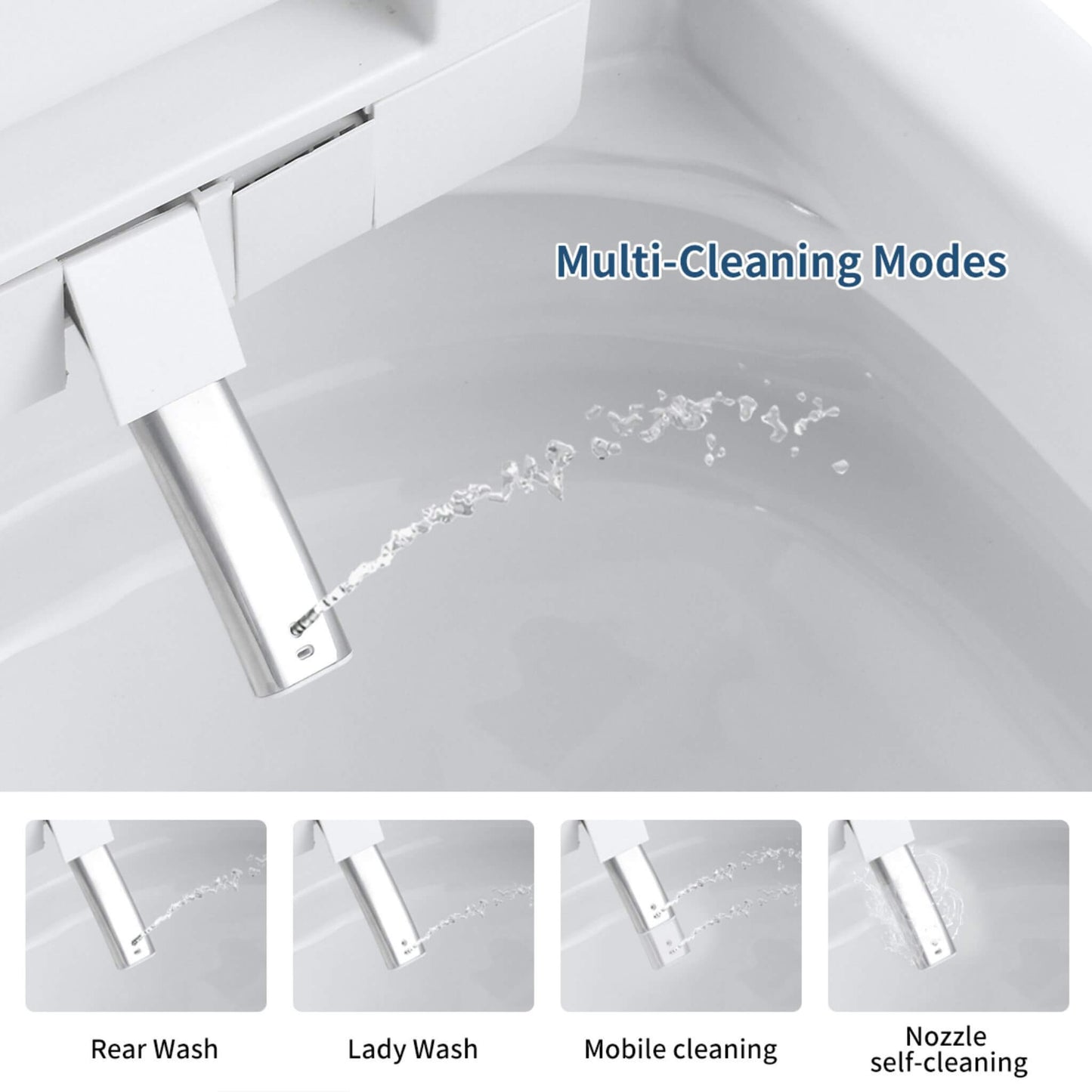 Nuvia Premium Smart Toilet with Bidet Seat LED Display & Night Light