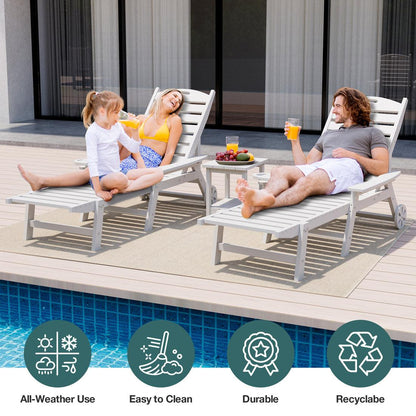 Pamapic Outdoor Chaise Lounge - Adjustable