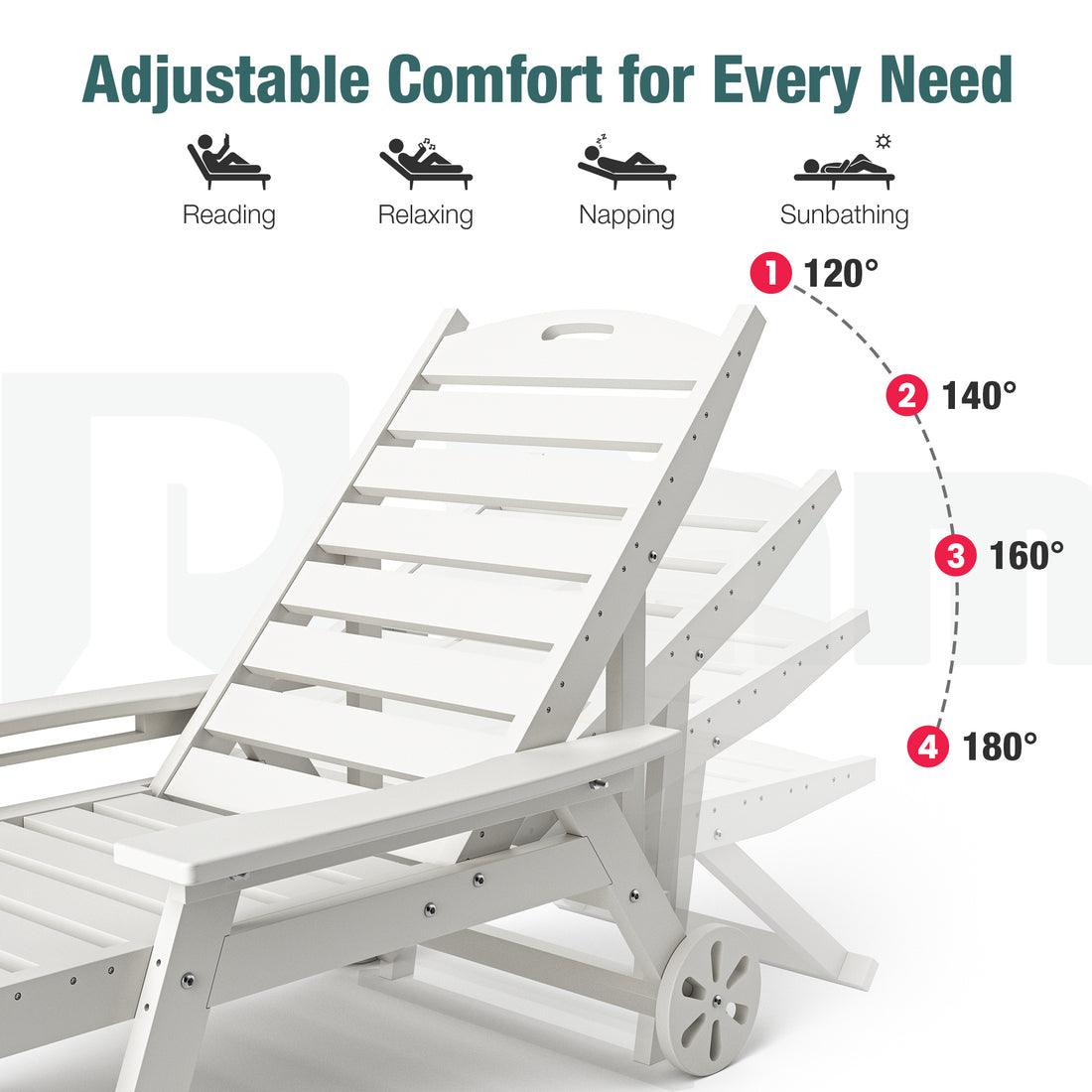 Pamapic Outdoor Chaise Lounge - Adjustable