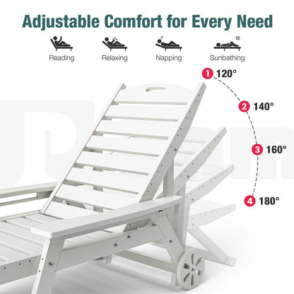 Pamapic Outdoor Chaise Lounge - Adjustable