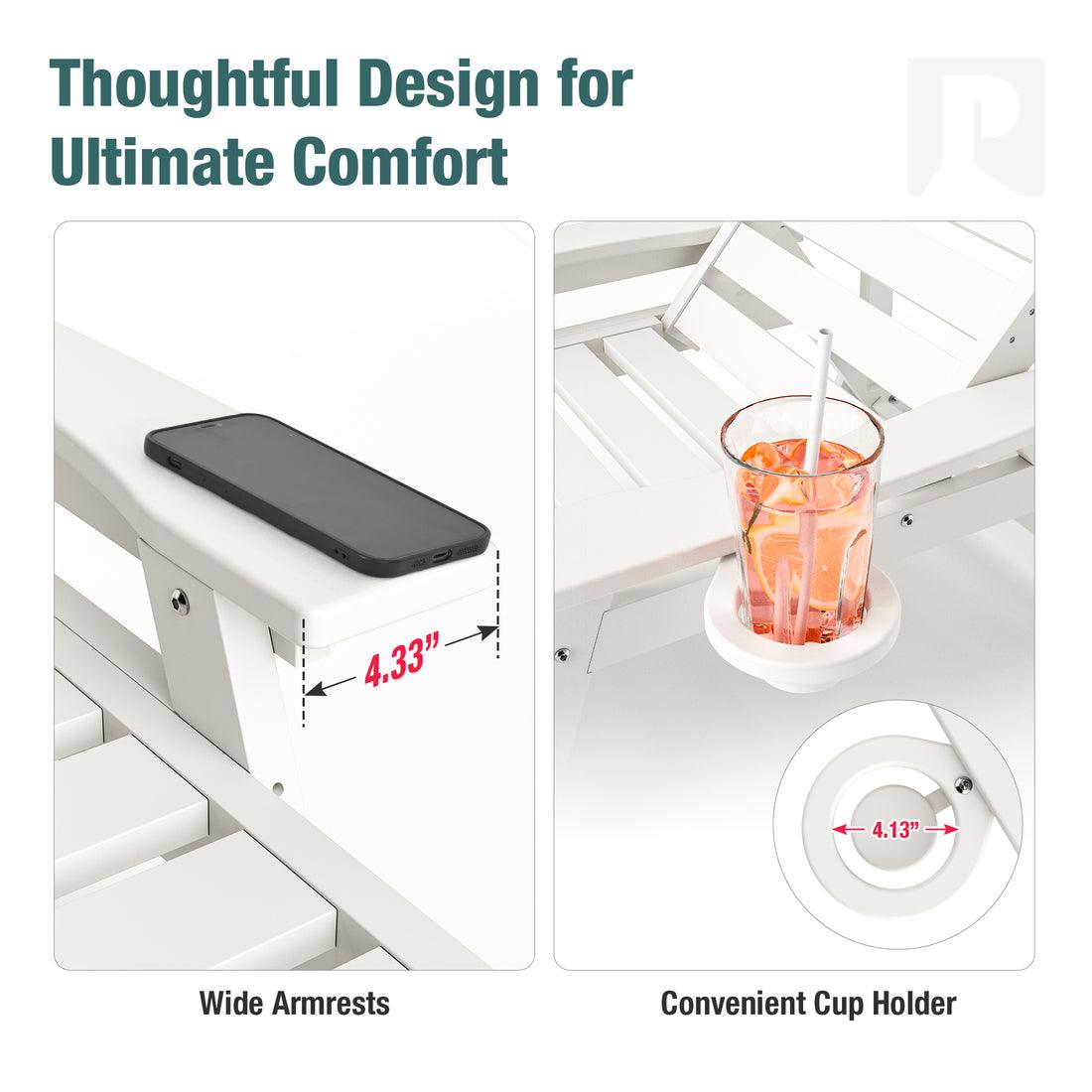 Pamapic Outdoor Chaise Lounge - Adjustable