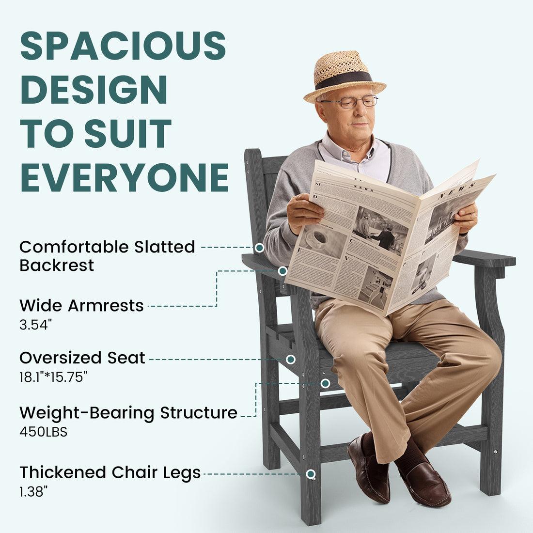 Corex HDPE Outdoor Dining Set, 6-Piece