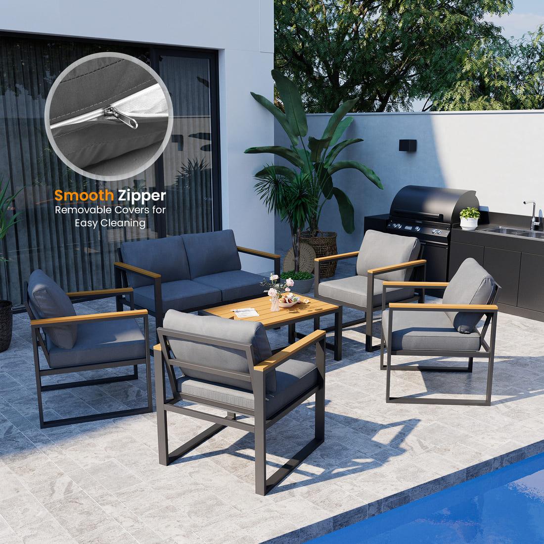Pamapic Outdoor Sectional Sofa (6 Pieces)