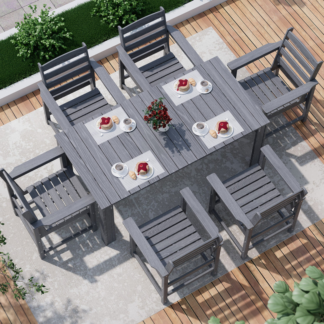 Corex HDPE Classic Dining Set, 7-Piece