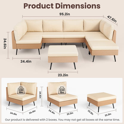 Axis 95.2" Coastal Outdoor Sectional Set, 8-Piece