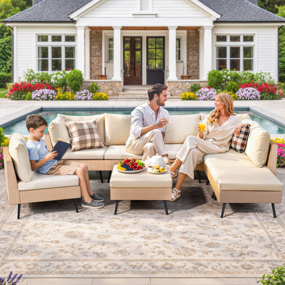 Axis 95.2" Coastal Outdoor Sectional Set, 8-Piece