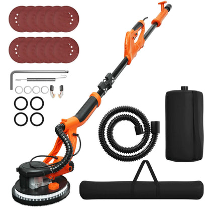 Professional Electric Drywall Ceiling Pole Sander with Vacuum, 750W