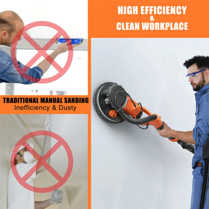 Professional Electric Drywall Ceiling Pole Sander with Vacuum, 750W