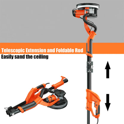 Professional Electric Drywall Ceiling Pole Sander with Vacuum, 750W