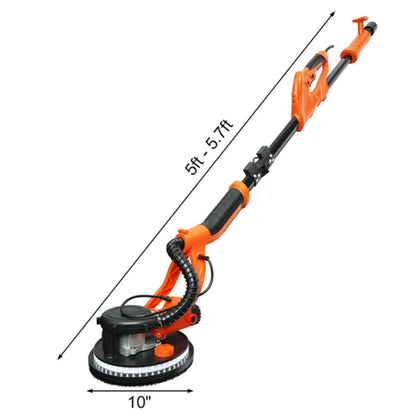 Professional Electric Drywall Ceiling Pole Sander with Vacuum, 750W
