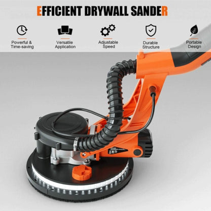Professional Electric Drywall Ceiling Pole Sander with Vacuum, 750W